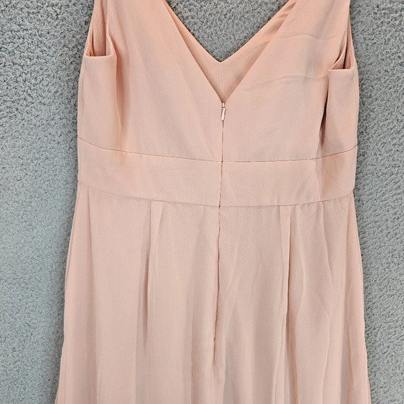 After Six Gown Womens Sz 10R Porcelain Pink Flowy Chiffon Formal Wedding *Read* - Picture 8 of 13